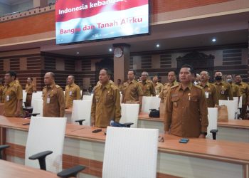 Penyampaian Nota Penjelasan LKPJ 2022  Dalam Rapat Paripurna DPRD Kabupaten Mojokerto