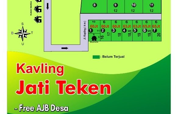 PROMO GEDEN ( Besar-besaran) di Bulan Ramadhan. TANAH KAPLING JATI TEKEN KOWANG SEMANDING TUBAN