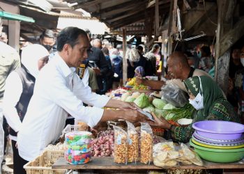 Presiden Jokowi Kunjungi Pasar Sambonggede Pastikan Harga Bahan Pokok Stabil