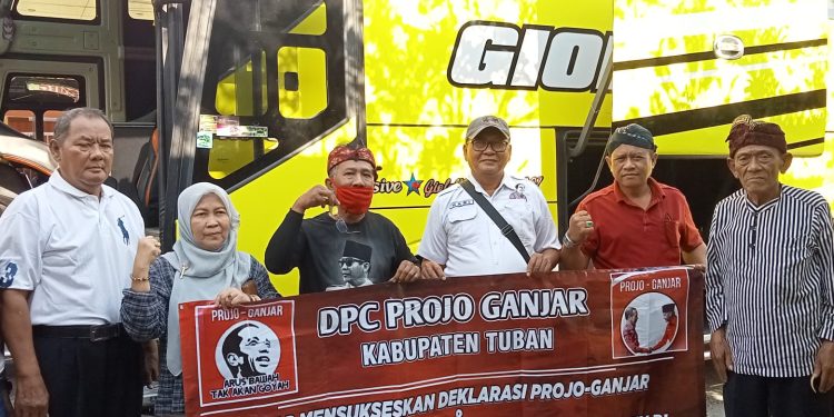 DPD Projo Ganjar Jawa Timur Berangkatkan 2 Bus Demi Sukseskan Deklarasi Depok