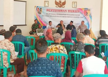 TMMD Ke-118, Satgas TMMD Kodim 0811 Tuban Berikan Penyuluhan Hukum Bagi Masyarakat Desa Wukirharjo
