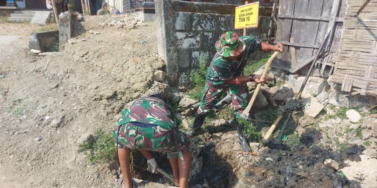 Percepat Pembangunan Gorong-Gorong Salah Satu Target Satgas TMMD Kodim 0811 Tuban