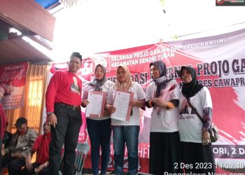 12 Ranting Relawan Projo Ganjar se Kecamatan Senori Kabupaten Tuban Terima SK