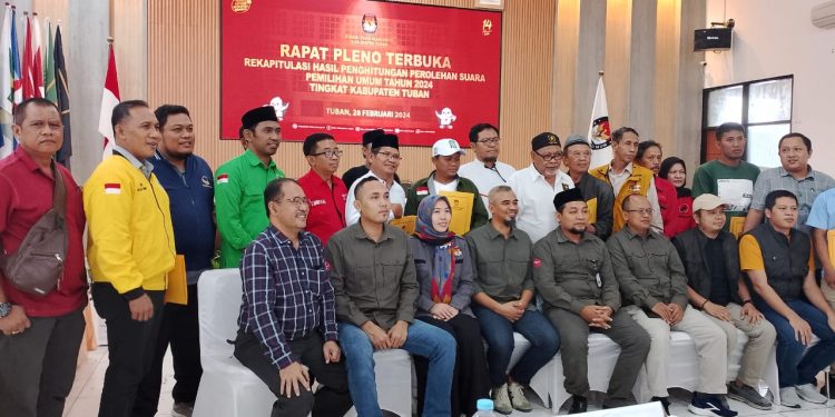 Rampung Sudah Rekapitulasi Penghitungan Perolehan Suara di KPU Kabupaten Tuban