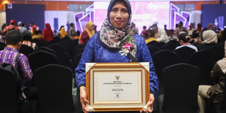 Sertifikat Bebas Frambusia Kementerian Kesehatan Republik Indonesia di Raih Pemkab Tuban