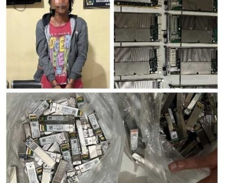 Pelaku Pencurian Modul Tower Milik Telkomsel di Bekuk Satreskrim Polres Kediri Kota