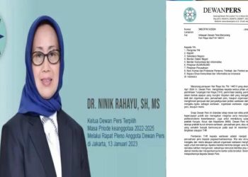 Dewan Pers Melarang Wartawan Dan Organisasi Pers Minta THR Ke Seluruh Instansi Pemerintah Atau Swasta