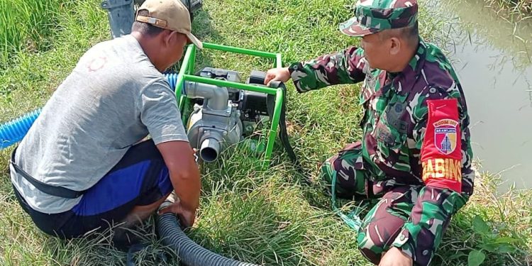 Jaga Ketersediaan Air, Babinsa Koramil 0811/14 Kerek Pendampingan Pipanisasi