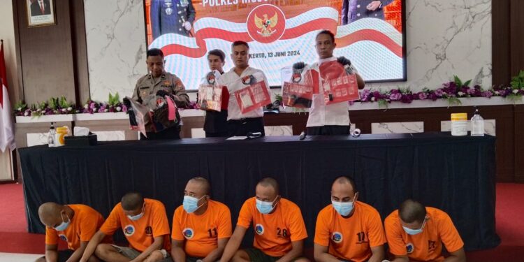 6 Pengedar Sabu-sabu Di wilayah Hukum Polres Mojokerto Kota Terancam Hukuman Mati