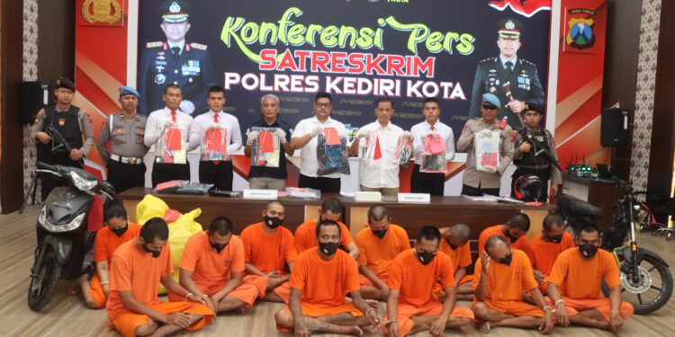 Polres Kediri Kota Berhasil Ungkap Delapan Kasus Curanmor