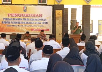 Danramil Bancar Tuban Beri Motivasi, Kedisiplinan dan Wawasan Kebangsaan Untuk BPD ﻿