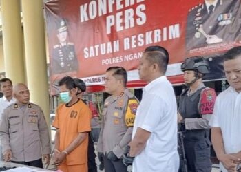 Polres Nganjuk Amankan Seorang Petani Sudah Delapan Kali Curi Mesin Pompa Air