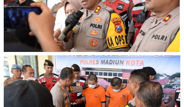 Polres Madiun Kota Amankan 11 Tersangka Perusakan dan Pengeroyokan