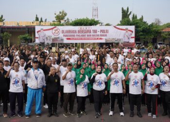 Hari Bhayangkara ke – 78  Olahraga Bersama Lintas Sektor