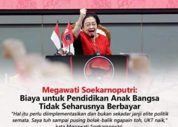 Megawati Soekarnoputri: Biaya untuk Pendidikan Anak Bangsa Tidak Seharusnya Berbayar