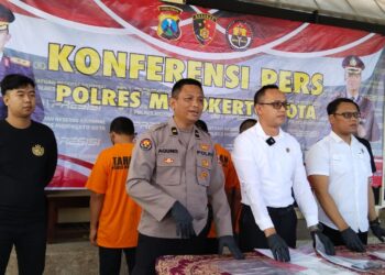 Polres Mojokerto Kota Ringkus Pelaku Penggelapan dan Penadah Mobil