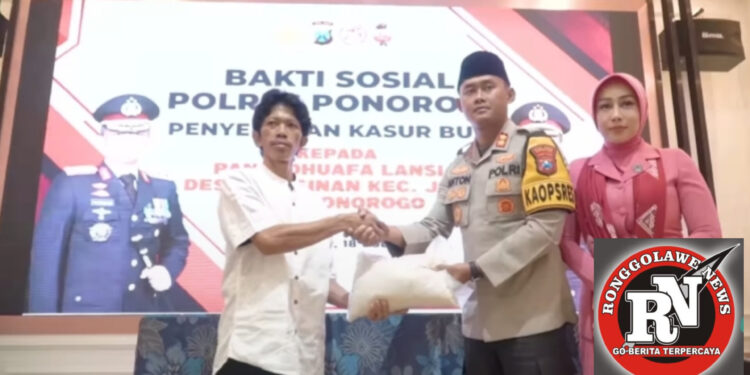 Peduli Panti Dhuafa Lansia, Polres Ponorogo Salurkan Bantuan Sembako Hingga Kasur Busa