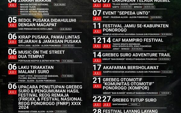 Inilah Jadwal Grebeg Suro Ponorogo 2024