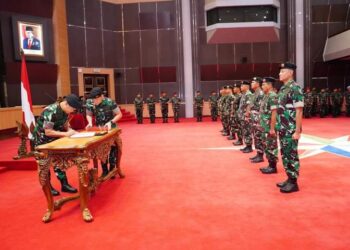 Kasum TNI Pimpin Sertijab Kapuspen TNI, Kapusjarah TNI, Kapusinfolahta TNI dan Kapus RB TNI