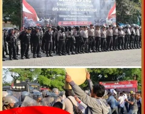 Polres Nganjuk Gelar Simulasi Sispam Kota,  Tunjukkan Kesiapannya dalam Netralisir, Masalah yang Timbul dalam Tahapan Pilkada 2024
