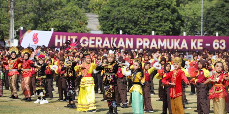 Sebanyak 302 Siswa SD Tampil Atraktif Senam Pelajar Pancasila