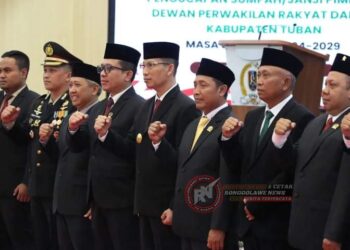 Ketua DPRD Kabupaten Tuban 2024-2029 Resmi Di Lantik