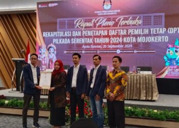 KPU Mojokerto Kota Gelar Rapat Pleno Terbuka Rekapitulasi dan DPT Pilkada 2024