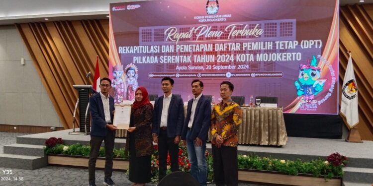 KPU Mojokerto Kota Gelar Rapat Pleno Terbuka Rekapitulasi dan DPT Pilkada 2024