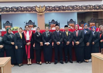 Agenda Peresmian dan Pengucapan Sumpah/Janji Pimpinan DPRD Kabupaten Mojokerto periode 2024-2029