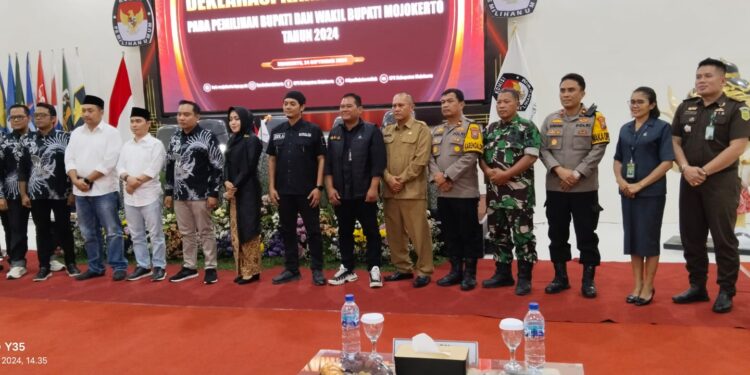 KPU Mojokerto Gelar Deklarasi Damai Dengan Penandatanganan Bersama