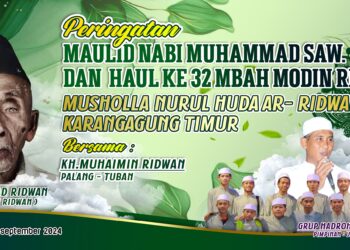 Peringatan Maulid Nabi Muhammad Saw dan Haul Ke – 32 Mbah Modin Ridwan