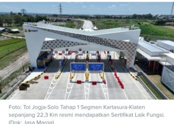 Akan Segera Diresmikan Jokowi, Tol Jogja-Solo Sudah Laik Operasi