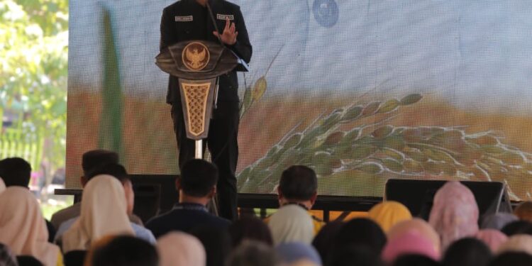 Tanam Padi di Kecamatan Singgahan, Mas Lindra Dorong Petani Gunakan Pupuk Organik