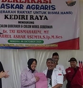 Aliansi Gerakan Rakyat Untuk Risma – Gus Hans ( Agraris) Kediri Gelar Giat Kerja Bakti Lingkungan