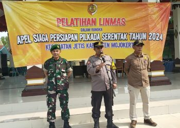Polisi Gelar Pelatihan Linmas Dalam Rangka  Persiapan Pilkada Serentak Tahun 2024