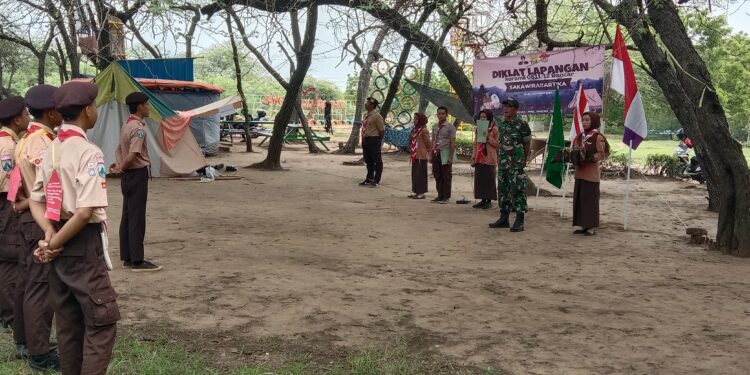 Cetak Dedikasi Pemimpin Bangsa Berkarakter, Koramil 0811/12 Bancar Tuban Gelar Diklat Saka Wira Kartika