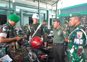Kodim 0811/Tuban Gelar Pengecekan Handphone Dan Kendaraan Bermotor Anggota Militer Dan PNS