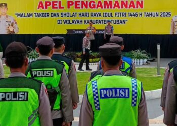 Kodim 0811/Tuban Lakukan Pengamanan Malam Takbir Hari Raya Idul Fitri 1446 H