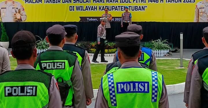 Kodim 0811/Tuban Lakukan Pengamanan Malam Takbir Hari Raya Idul Fitri 1446 H