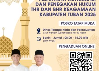 Disnakerin Tuban Buka Posko Pengaduan THR dan BHR Keagamaan 2025