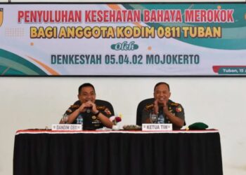 Kodim 0811/Tuban Menggelar Kegiatan Penyuluhan Kesehatan Bahaya Merokok