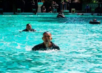 Kodim 0811/Tuban Gelar Penilaian Siap Jasmani Militer (PSJM) Materi Renang Militer