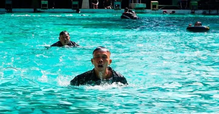 Kodim 0811/Tuban Gelar Penilaian Siap Jasmani Militer (PSJM) Materi Renang Militer