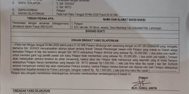 Dugaan Pemerasan Dua Oknum LSM  Masyarakat Desak Polres Lamongan Segera Tuntaskan Laporan