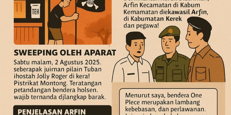 Warga Diinterogasi, Fenomena Bendera One Piece di Tuban Disikapi dengan Sweeping