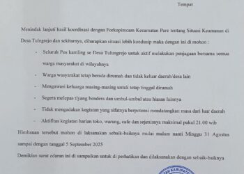 Pemerintah Desa Tulungrejo Keluarkan Himbauan Keamanan, Warga Diminta Lebih Waspada