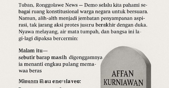 Demo yang Berujung Duka: Ketika Aspirasi Terbungkam dengan Nyawa
