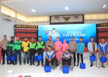 Satlantas Polres Tuban Gelar Doa Bersama HUT Lalu Lintas Bhayangkara ke -70