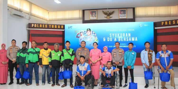 Satlantas Polres Tuban Gelar Doa Bersama HUT Lalu Lintas Bhayangkara ke -70