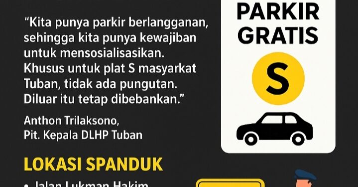 Parkir Gratis untuk Kendaraan Plat S di Jalan Kota